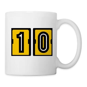 10. 10 YEARS. 10th ANNIVERSARY. 10 YEAR ANNIVERSARY. - Mug - white - Right