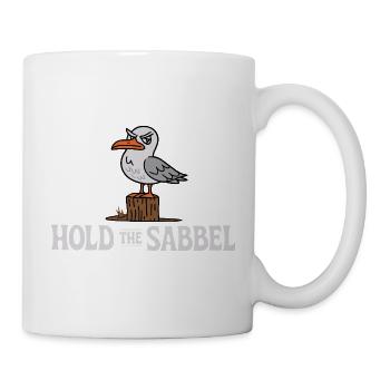 Hold The Sabbel Seagull North German Low German - Mug - white - Right