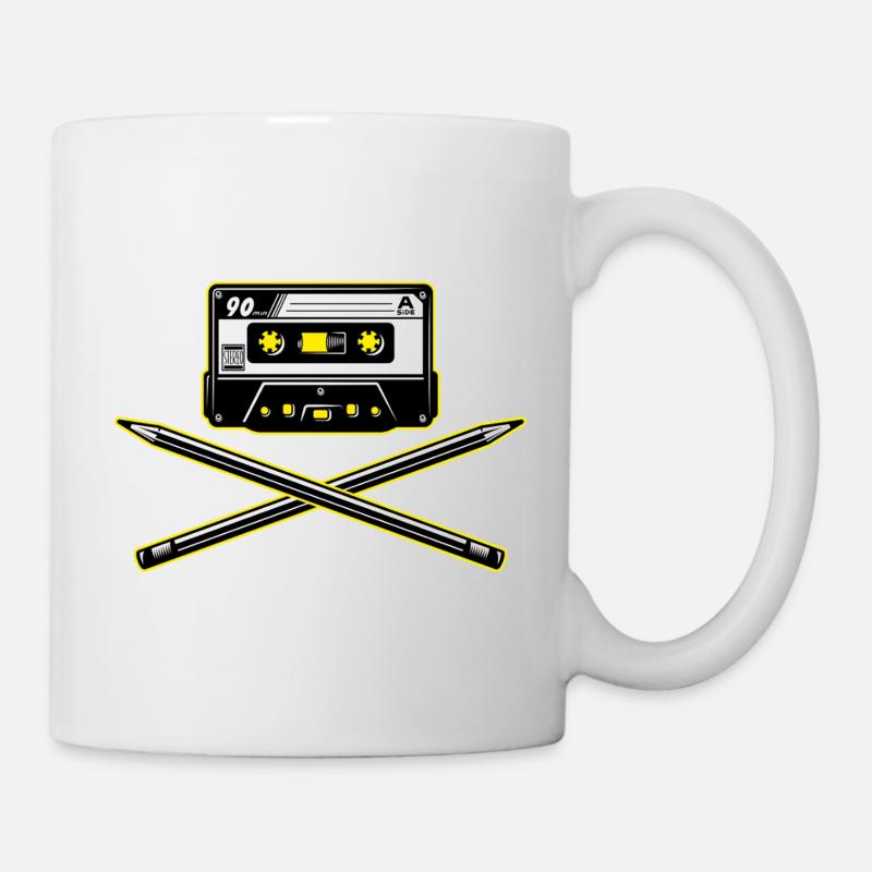 Cassette and Pencils - Mug - white