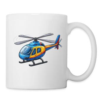 Dessin animé d’hélicoptère - Mug blanc - blanc - Droite