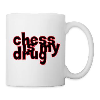 Addict aux Échecs Chess is my Drug - Mug - white - Right
