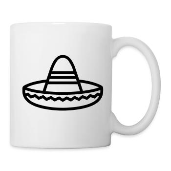 Mexikanischer Hut - Tasse - Weiß - Rechts