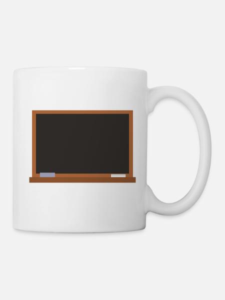 Schultafel - Tasse - Weiß