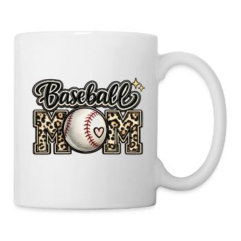 Cadeau de la fête des mères Maillot léopard de la maman de baseball - Mug blanc - blanc - Droite