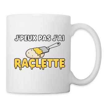 Ich kann nicht, Raclette - Tasse - Weiß - Rechts