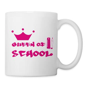 Königin des Schulhofs: Mädchenhaftes Design gekrönt - Tasse - Weiß - Rechts