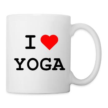 I love Yoga - Ich liebe Yoga - Mug - white - Right