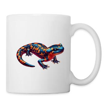 Neon Salamander Kaleidoskop - Tasse - Weiß - Rechts