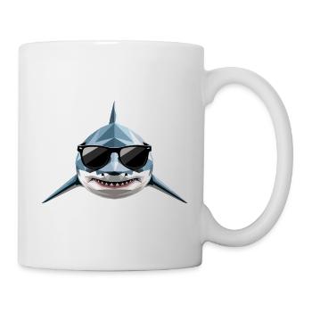 Hai Haifisch Tigerhai Taucher Süße Haie Weißer Hai - Tasse - Weiß - Rechts