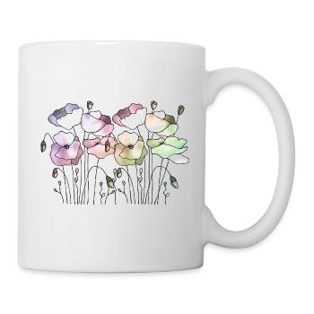 Fleur - Mug blanc - blanc - Droite