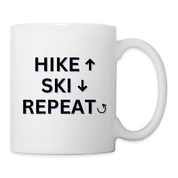Hike Ski Repeat - Ski Touring - Mug - white - Right
