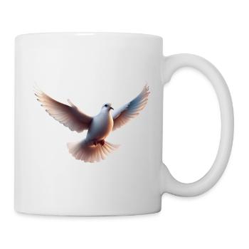Colombe blanche en vol - Mug blanc - blanc - Droite