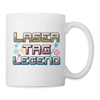 Laser Tag Legend Retro Gaming Typography Art - Tasse - Weiß - Rechts