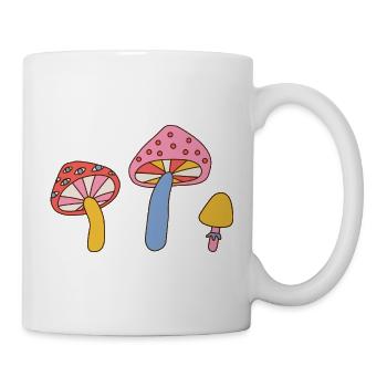 Retro Mushroom Trio – Vintage 70s Design - Mug - white - Right