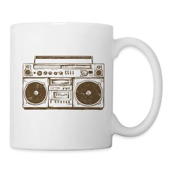 Radio rétro des années 80 Boombox Old School Music - Mug blanc - blanc - Droite