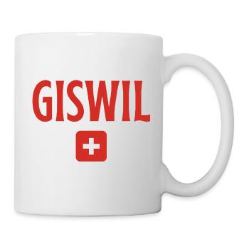 GISWIL-Schweizer Flagge - Tasse - Weiß - Rechts