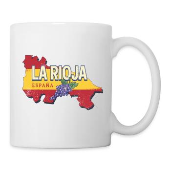 La Rioja Spanien Retro Region Reben Vintage Wein - Tasse - Weiß - Rechts