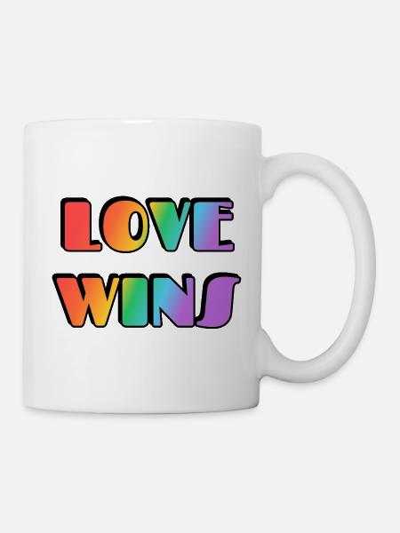 Love Wins Rainbow Gradient - Mug - white