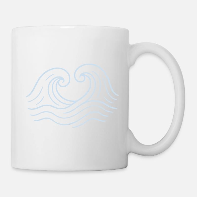 Vagues - Mer - Scatola - Mug blanc - blanc