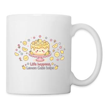 Life Happens Lemon Cake Helps - Mug - white - Right