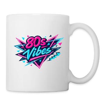 80s Vibes Neon Retro - Tasse - Weiß - Rechts