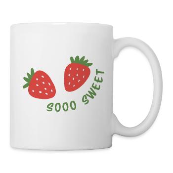 Sooo süßes Erdbeer-Design - Tasse - Weiß - Rechts