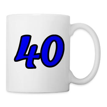 40. 40 ANS. 40e ANNIVERSAIRE. ANNIVERSAIRE 40 ANS. - Mug blanc - blanc - Droite