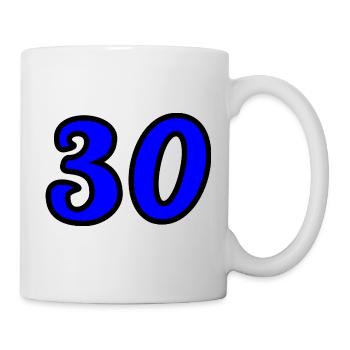 30. 30 YEARS. 30th ANNIVERSARY. 30 YEARS ANNIVERSARY. - Mug - white - Right