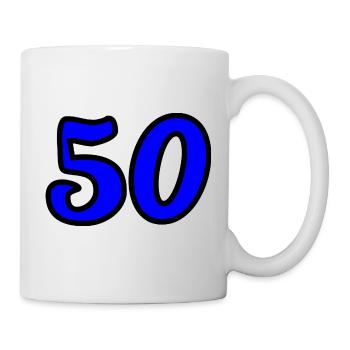 50. 50 ANS. 50e ANNIVERSAIRE. ANNIVERSAIRE 50 ANS. - Mug blanc - blanc - Droite