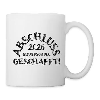 Abschluss 2026 Grundschule geschafft! - Tasse - Weiß - Rechts