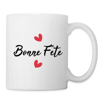 BONNE FÊTE. FÊTE DES MÈRES. FÊTE DES PÈRES. FÊTE - Mug blanc - blanc - Droite