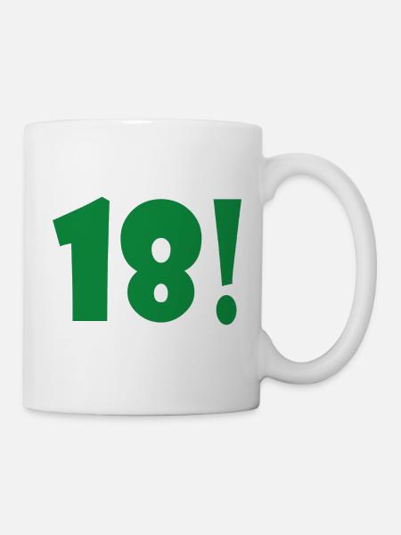 Grün 18! Exklusivdruck - Tasse - Weiß