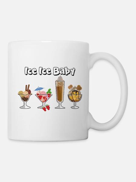 Eisbecher, Eisdessert - Tasse - Weiß