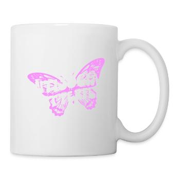 Inspirierende Schmetterlingsfan-Grafik - Tasse - Weiß - Rechts