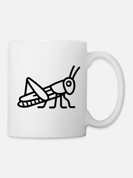 Heuschrecke - Tasse - Weiß
