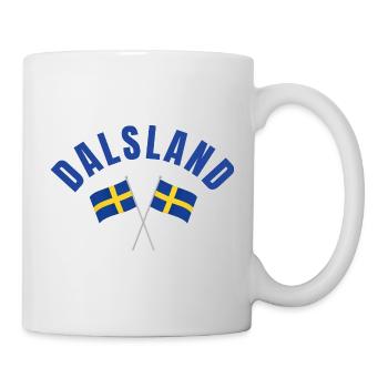 Dalsland Schwedische Flaggen - Tasse - Weiß - Rechts