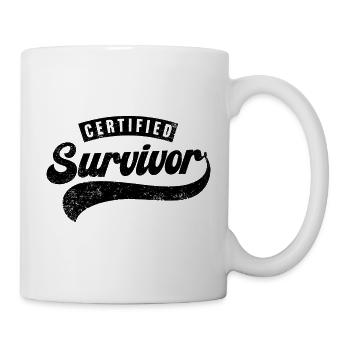Zertifizierter Überlebender - Tasse - Weiß - Rechts