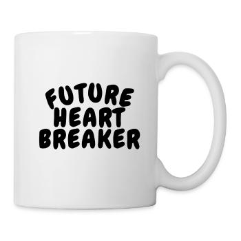 Future Heart Breaker Baby-Kinder süßes lustiges Hemd - Tasse - Weiß - Rechts