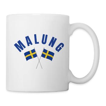 Malung a franchi les drapeaux suédois - Mug blanc - blanc - Droite