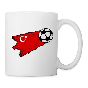 Turkish Flag Football Graphic - Mug - white - Right