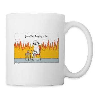Dog in Chaos Fire - Mug - white - Right