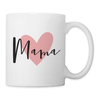 Mom with Heart – Loving Text Design - Mug - white - Right