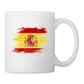 Spanien Flagge used - Tasse - Weiß - Rechts