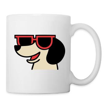 Cooler Dackel Brille Chef - Mug - white - Right
