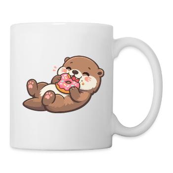 Kuschelbär mit Donut - Tasse - Weiß - Rechts