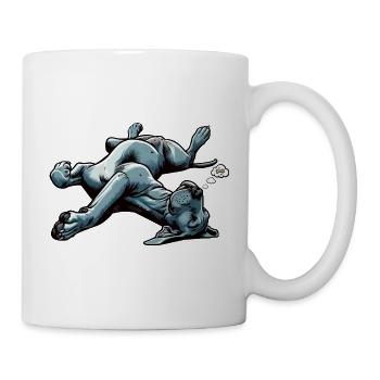 Deutsche Dogge Doggen Doggenbesitzer Doggenfan - Tasse - Weiß - Rechts