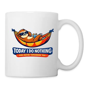 Fauler Tag in der Hängematte - Tasse - Weiß - Rechts