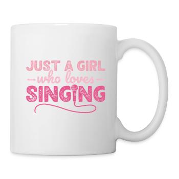 Nur ein Mädchen, das gerne Karaoke-Sängerin singt - Tasse - Weiß - Rechts