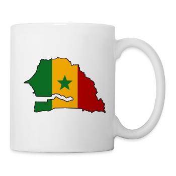 Senegal Flag Map - Mug - white - Right