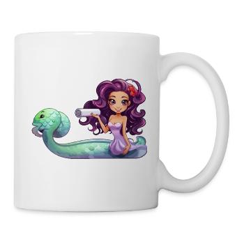 Sorcière sous-marine avec un rôle - Mug blanc - blanc - Droite